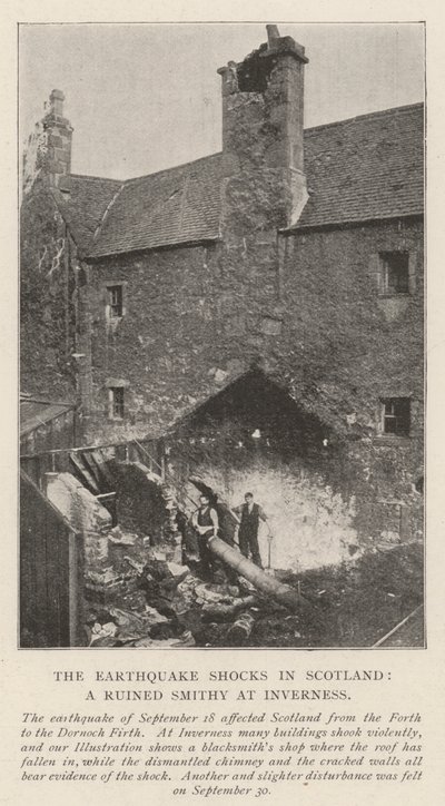 Les secousses sismiques en Écosse, une forge en ruine à Inverness - English Photographer