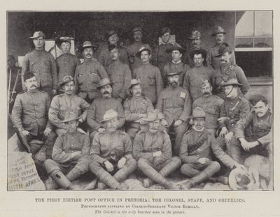 Le premier bureau de poste britannique à Pretoria, le colonel, le personnel et les ordonnances - English Photographer