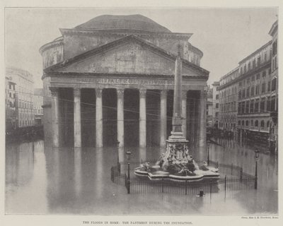 Les inondations à Rome, le Panthéon pendant l