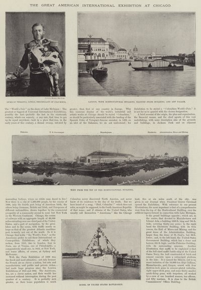 La Grande Exposition Internationale Américaine à Chicago - English Photographer
