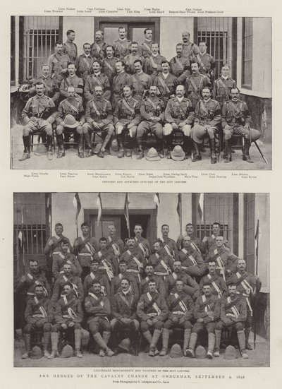 Les héros de la charge de cavalerie à Omdurman, 2 septembre 1898 - English Photographer