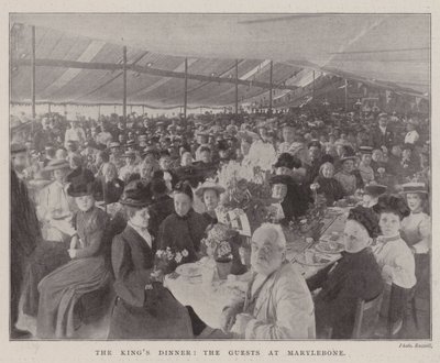 Le dîner du roi, les invités à Marylebone - English Photographer