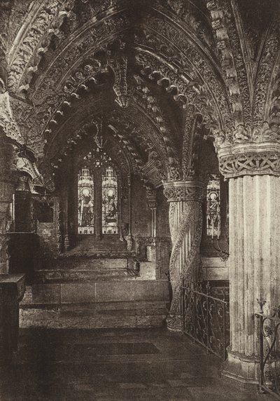 La chapelle de la Dame, chapelle de Rosslyn, Midlothian (photo n/b) - English Photographer