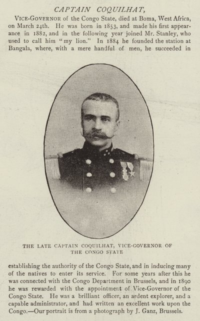 Feu le capitaine Coquilhat, vice-gouverneur de l