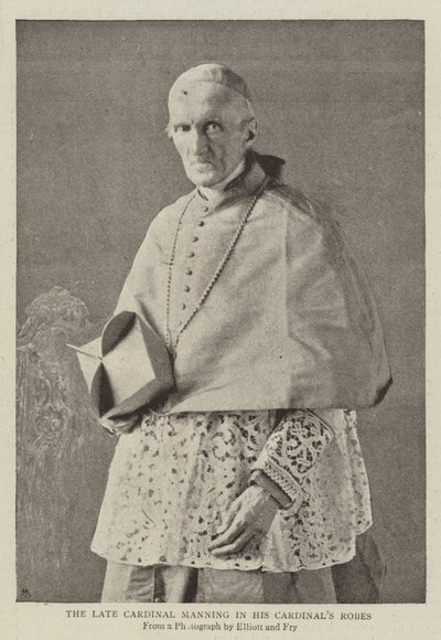 Le défunt Cardinal Manning en robes de cardinal - English Photographer