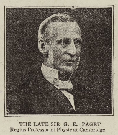 Le défunt Sir G E Paget - English Photographer