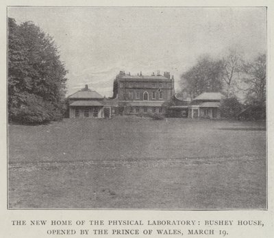 La nouvelle maison du laboratoire physique, Bushey House, inaugurée par le prince de Galles, 19 mars - English Photographer