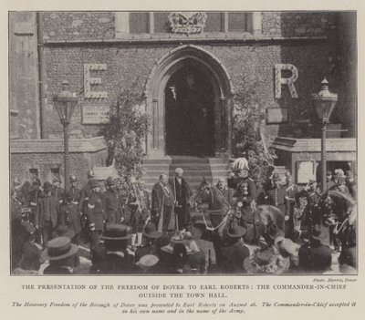 La présentation de la liberté de Douvres au comte Roberts, le commandant en chef devant l