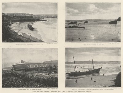 Les récentes tempêtes, naufrages sur les côtes de Cornouailles et du Kent - English Photographer