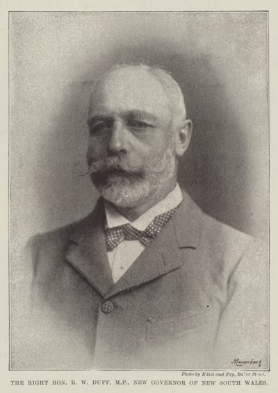 Le très honorable R W Duff, MP, nouveau gouverneur de la Nouvelle-Galles du Sud - English Photographer