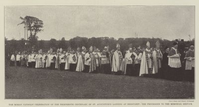 La célébration catholique romaine du treizième centenaire du débarquement de Saint Augustin à Ebbsfleet, la procession au service commémoratif - English Photographer