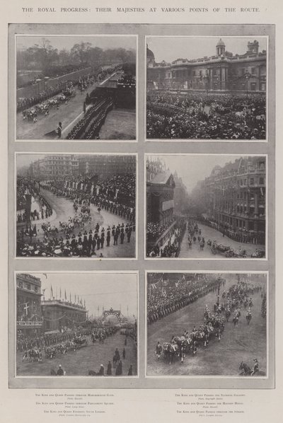 Le progrès royal, Leurs Majestés à divers points de la route - English Photographer