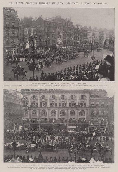 Le progrès royal à travers la ville et le sud de Londres, 25 octobre - English Photographer
