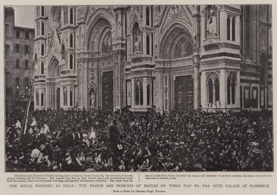 Le mariage royal en Italie, le prince et la princesse de Naples en route vers le palais Pitti à Florence - English Photographer