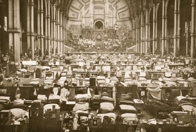 Le dortoir, Alexandra Palace, illustration de Prisonniers allemands en Grande-Bretagne - English Photographer