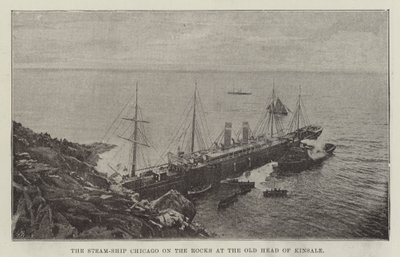 Le Steam-Ship Chicago sur les rochers à Old Head of Kinsale - English Photographer