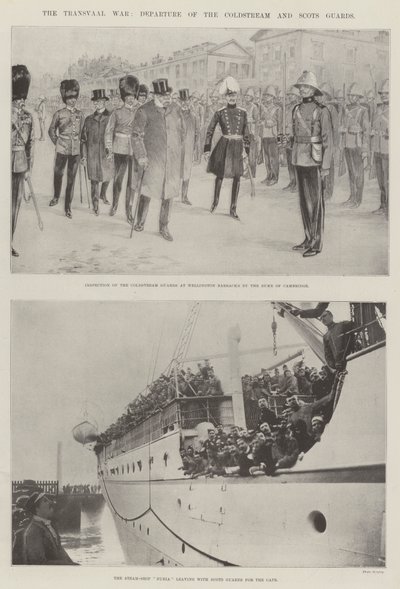 La guerre du Transvaal, départ des Coldstream et Scots Guards - English Photographer