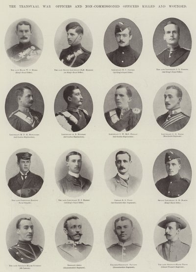 La guerre du Transvaal, officiers et sous-officiers tués et blessés - English Photographer