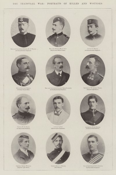 La guerre du Transvaal, portraits des tués et blessés - English Photographer