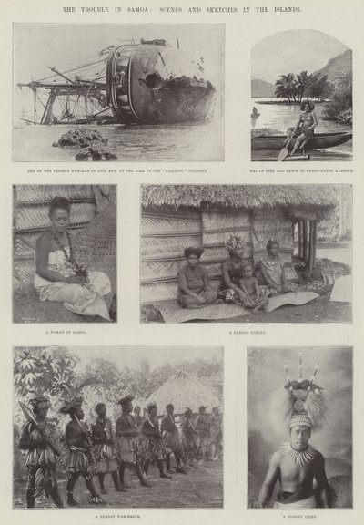 Les troubles à Samoa, scènes et croquis dans les îles - English Photographer