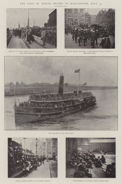 La visite des troupes indiennes à Manchester, 31 juillet - English Photographer