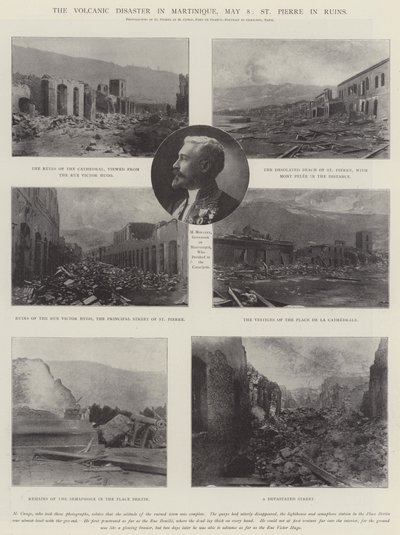 La catastrophe volcanique en Martinique, 8 mai, Saint-Pierre en ruines - English Photographer