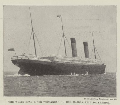 Le paquebot White Star Oceanic, lors de son voyage inaugural en Amérique - English Photographer