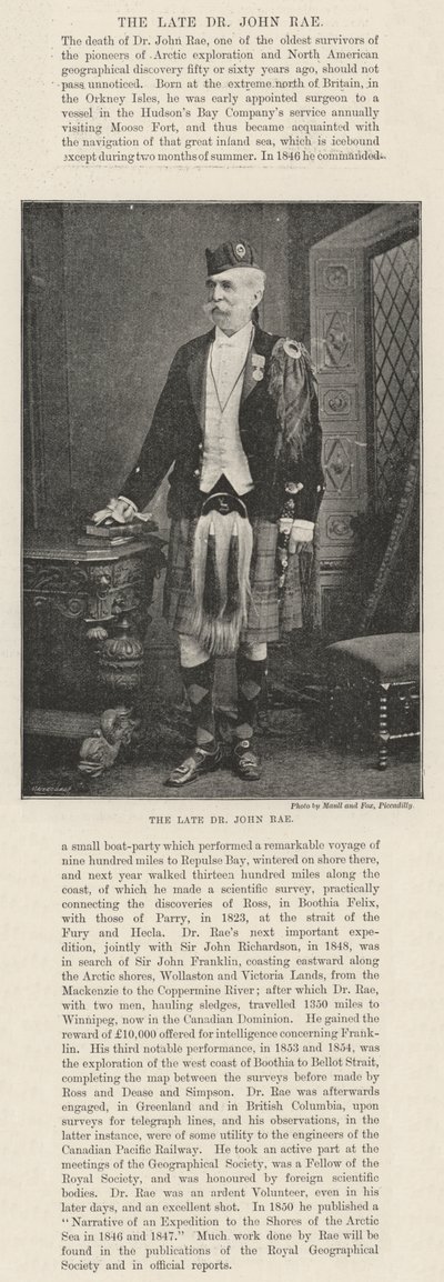 Feu Dr John Rae - English Photographer
