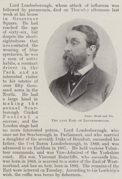 Feu le comte de Londesborough - English Photographer