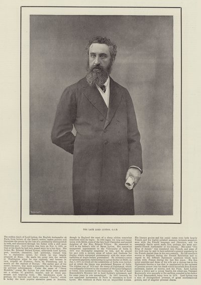 Feu Lord Lytton, GCB - English Photographer