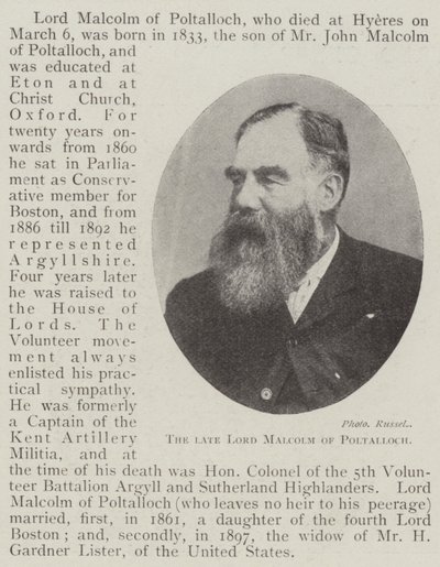 Feu Lord Malcolm de Poltalloch - English Photographer