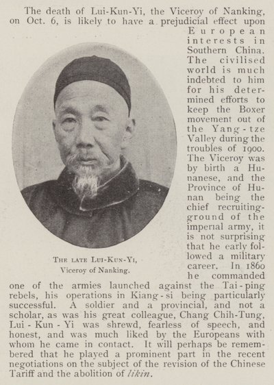 Le défunt Lui-Kun-Yi, vice-roi de Nankin - English Photographer