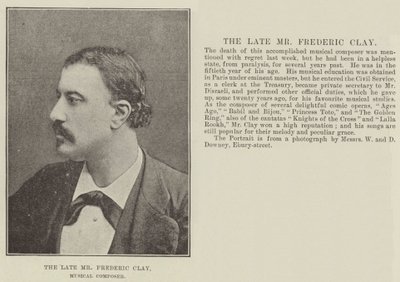 Feu M. Frederic Clay, compositeur musical - English Photographer