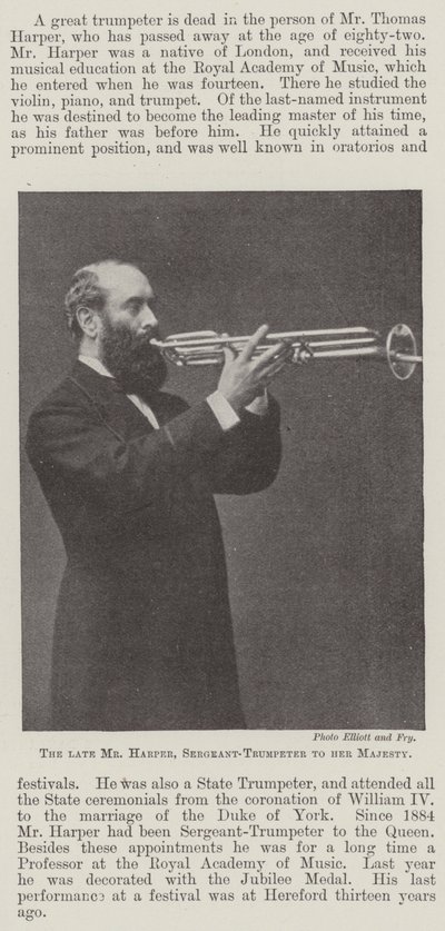 Feu M. Harper, sergent-trompette de Sa Majesté - English Photographer
