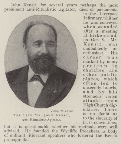 Le défunt M. John Kensit, agitateur anti-ritualiste - English Photographer
