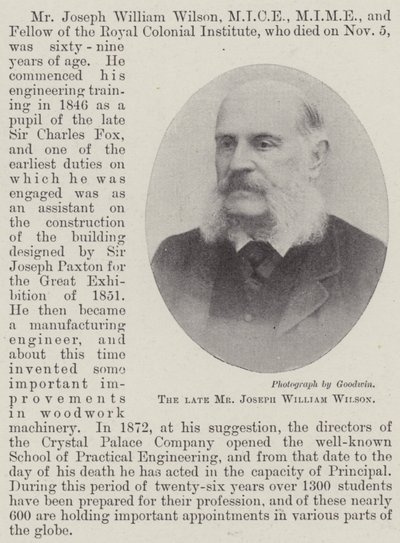 Feu M. Joseph William Wilson - English Photographer