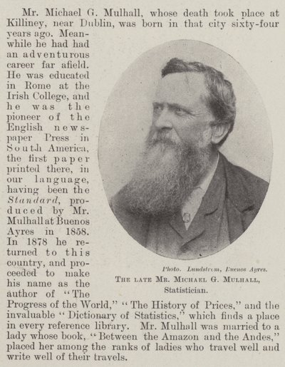 Feu M. Michael G Mulhall, Statisticien - English Photographer