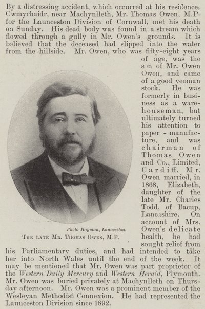 Feu M. Thomas Owen, député - English Photographer