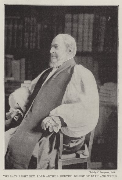 Feu le très révérend Lord Arthur Hervey, évêque de Bath et Wells - English Photographer