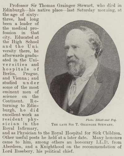 Feu Sir T Grainger Stewart - English Photographer