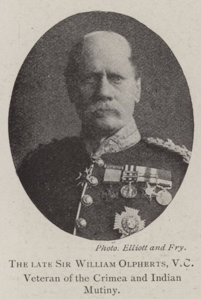 Feu Sir William Olpherts, VC, vétéran de la Crimée et de la révolte des Cipayes - English Photographer