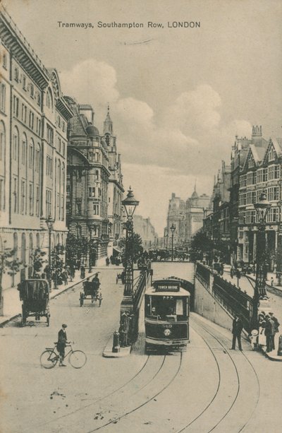 Tramways, Southampton Row, Londres - English Photographer