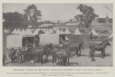 Chariots de transport du corps des bushmen sud-australiens pour l