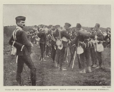Types du vaillant régiment North Lancaster, qui a pris d