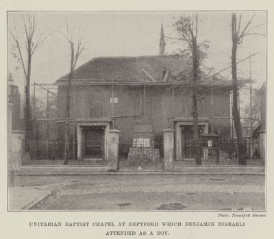 Chapelle baptiste unitarienne à Deptford que Benjamin Disraeli a fréquentée enfant - English Photographer