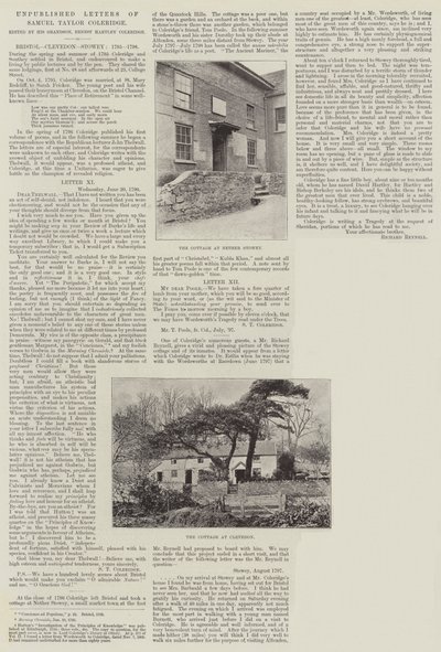 Lettres inédites de Samuel Taylor Coleridge - English Photographer