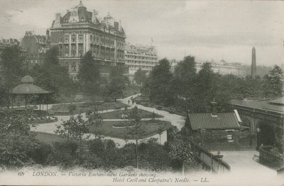 Jardins du Victoria Embankment, montrant l