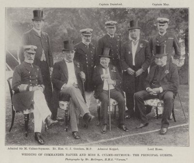 Mariage du commandant Napier et de Mlle E Culme-Seymour, les principaux invités - English Photographer
