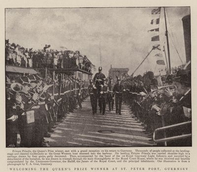 Accueil du gagnant du prix de la reine à St Peter Port, Guernesey - English Photographer