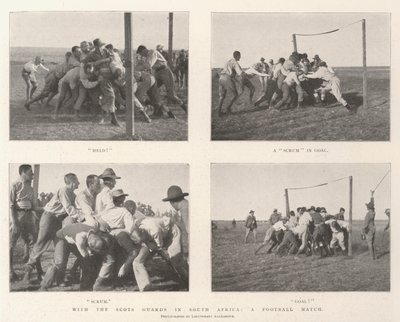 Avec les Scots Guards en Afrique du Sud, un match de football - English Photographer